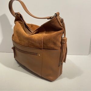 Mia & Luca Brown Leather Slouch Bag